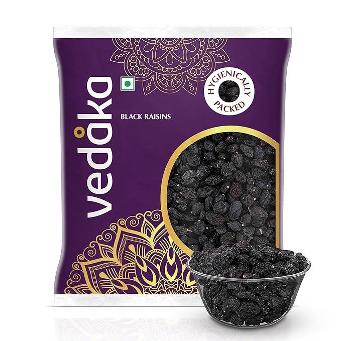 1Kg- Vedaka Premium Black Raisins  Kali Kishmish