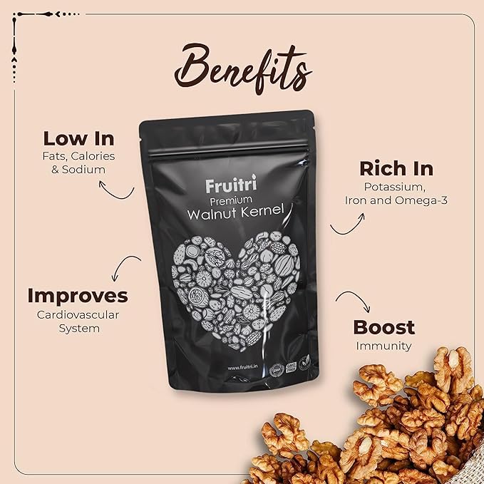 1 Kg Broken walnuts without shell  Akhrot Giri  No Shells, All Flavor  Perfect for Snacking & Baking  Walnut kernels dry fruit value pack