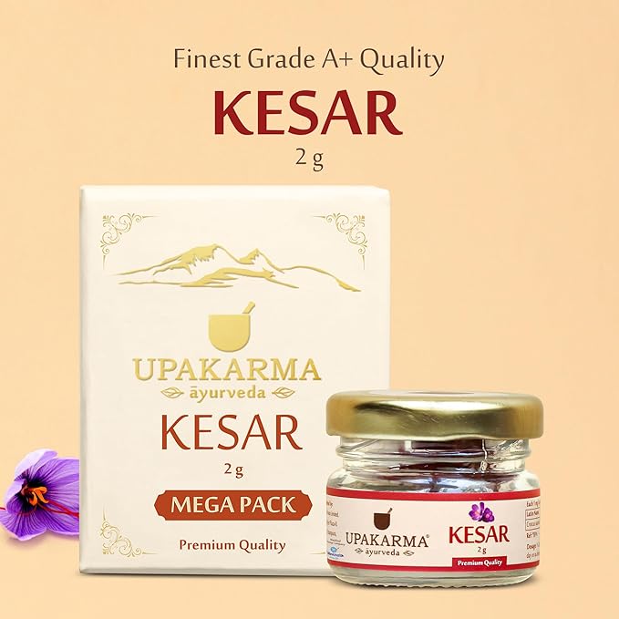 2 Gram- Pack of 1 UPAKARMA Original Kashmiri KesarSaffron  Handpicked Pure Finest Grade
