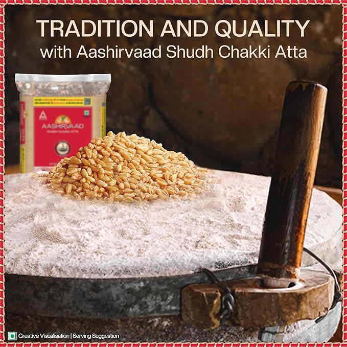 Aashirvaad Shudh Chakki Atta, 5kg Pack, 100% Whole Wheat Flour, 0% Maida