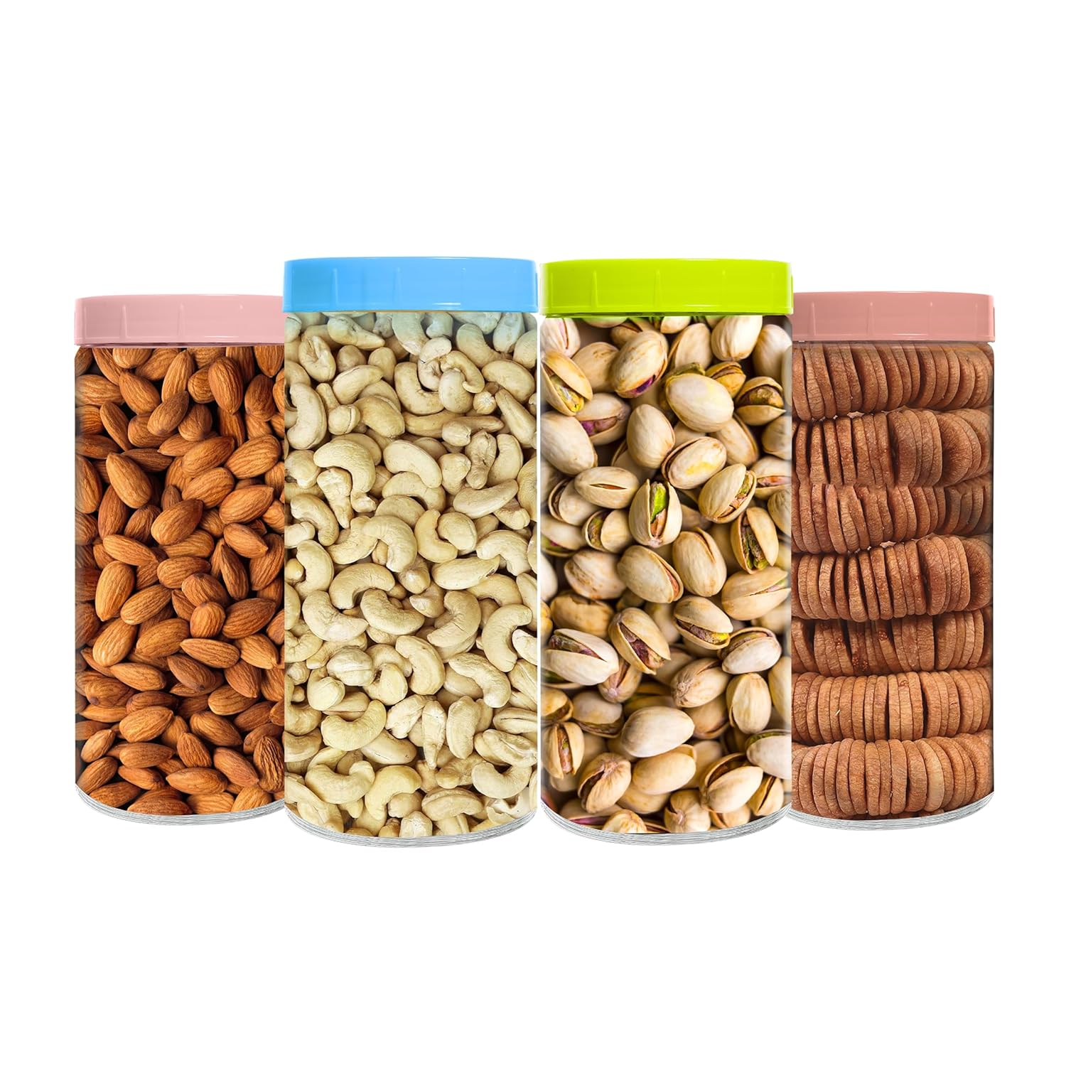 4 KG Dry Fruits and Nuts Combo of Healthy Fresh Ca shews Almonds Pistachios Figs Nutritious Badam Kaj u Pista Anjeer