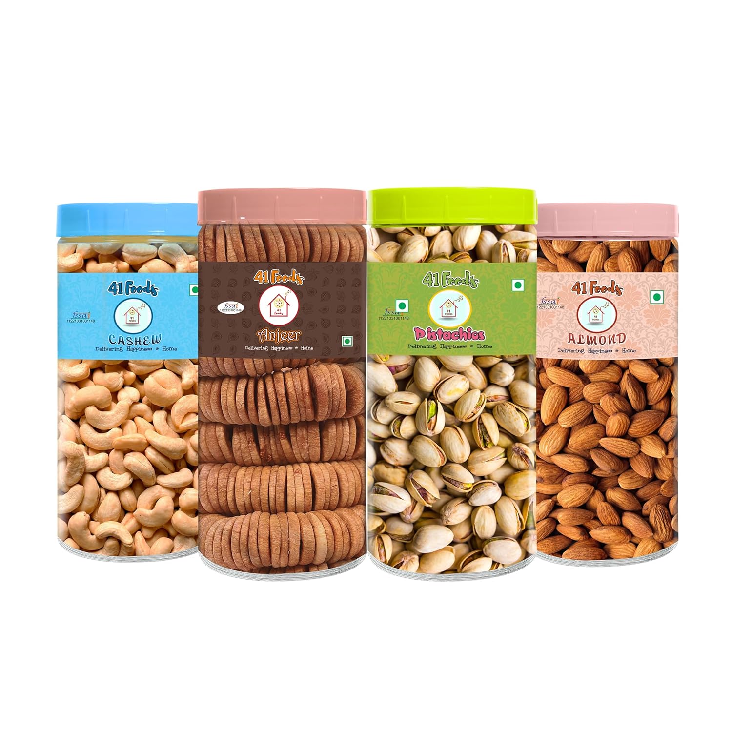 4 KG Dry Fruits and Nuts Combo of Healthy Fresh Ca shews Almonds Pistachios Figs Nutritious Badam Kaj u Pista Anjeer