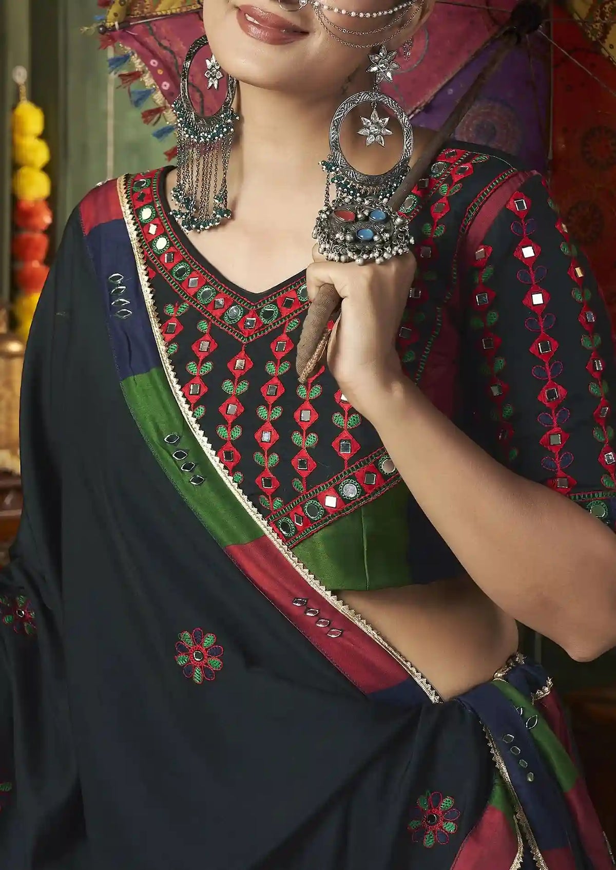 Festive Multicolor Saree – A Celebration of Culture, Color, and Craft