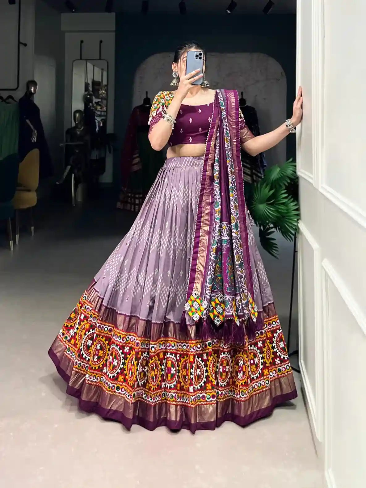 Imperial Purple Heritage Chaniya Choli – Timeless Craft, Global Prestige