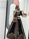 Heritage Wealth Black Printed Chaniya Choli with Contrast Dupatta – Festival Edition