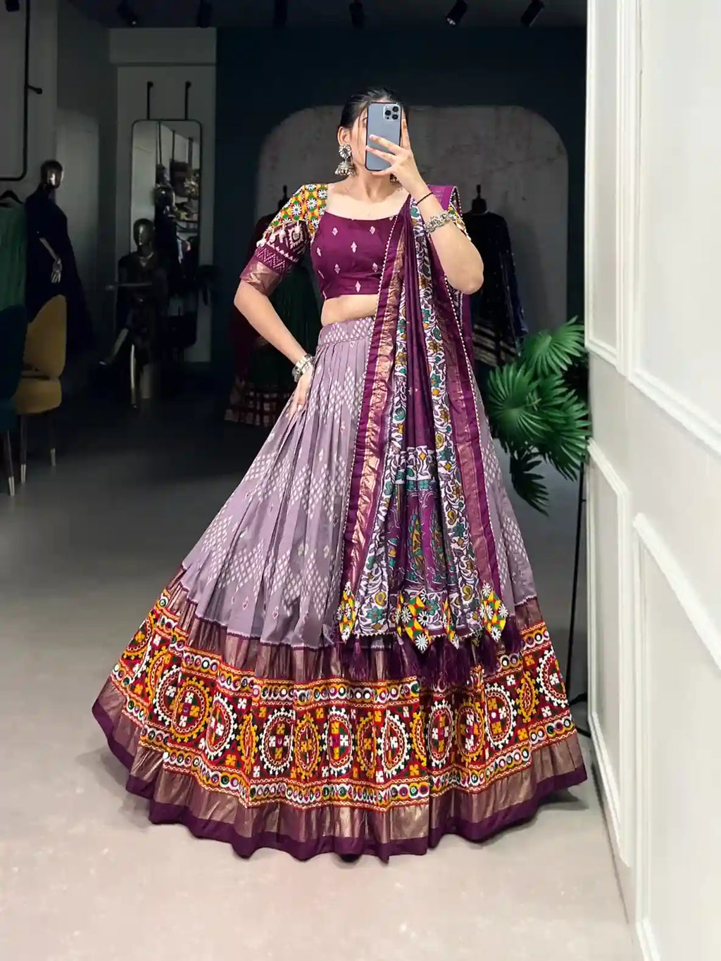 Imperial Purple Heritage Chaniya Choli – Timeless Craft, Global Prestige