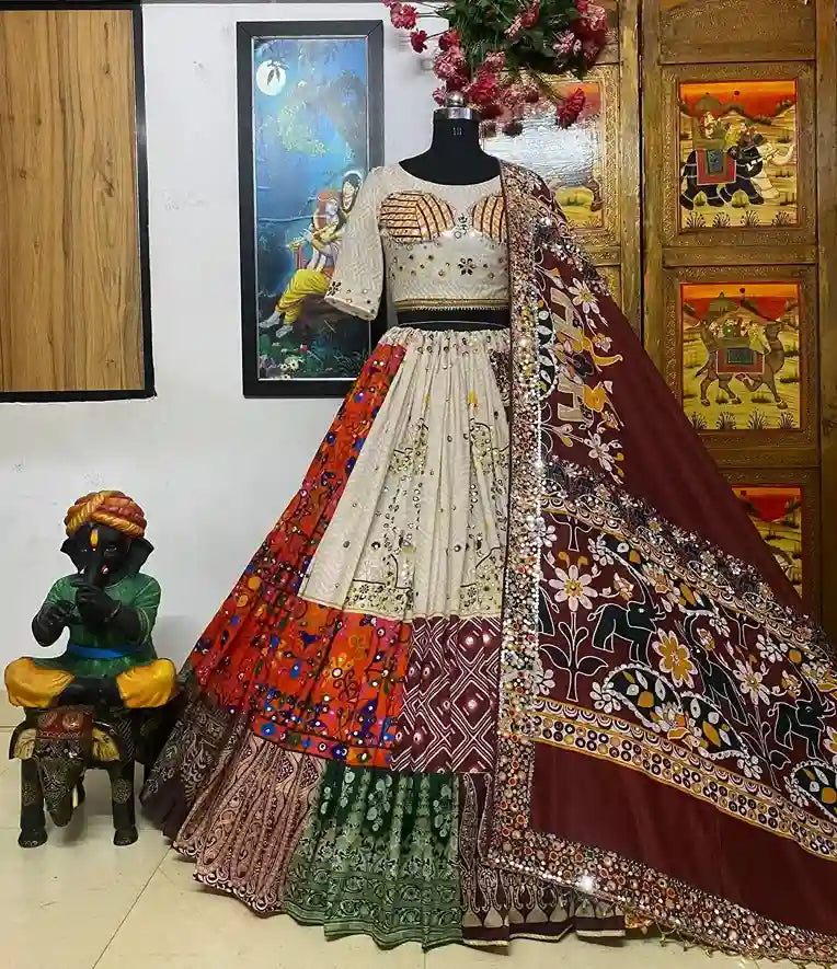 Regal Heritage Patchwork Chaniya Choli – A Tapestry of Tradition and Elegance