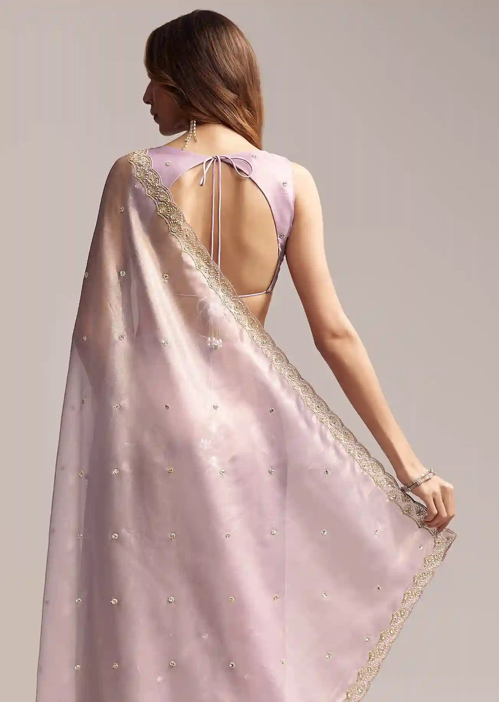 Lavender Luxe Tissue Saree with Cutdana & Butti Embroidery – Premium Trade Trend Elegance