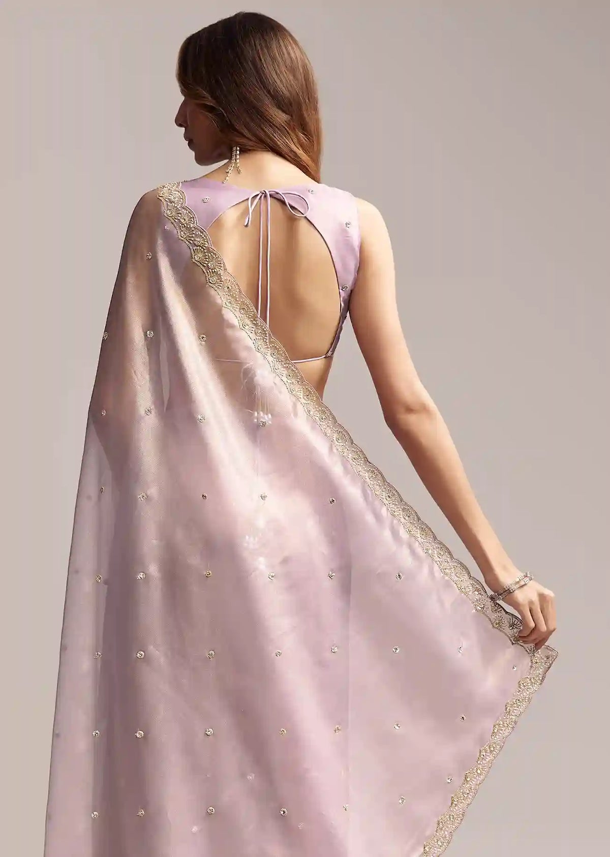 Lavender Luxe Tissue Saree with Cutdana & Butti Embroidery – Premium Trade Trend Elegance