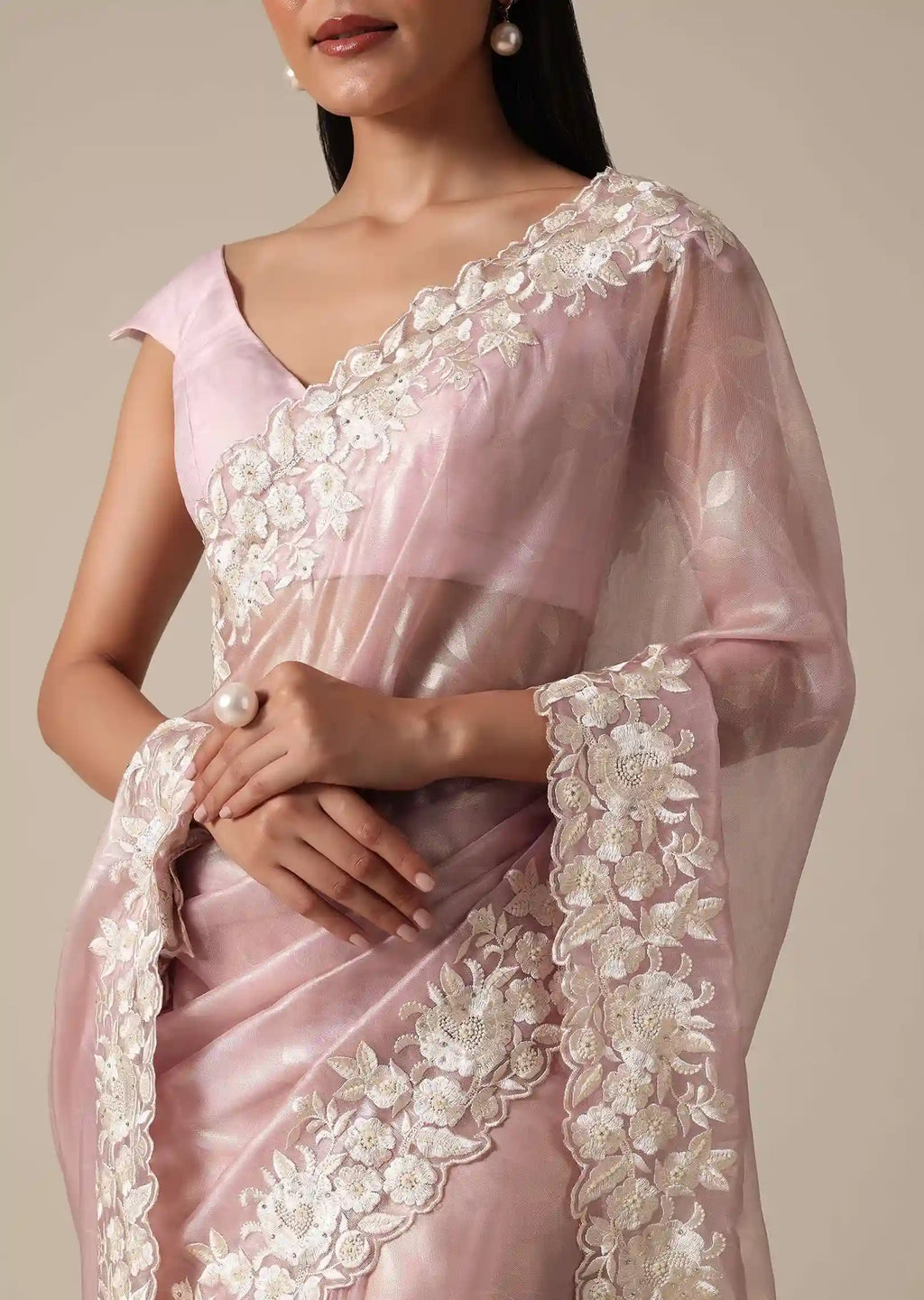 Ivory Reserve White & Gold Heritage Saree