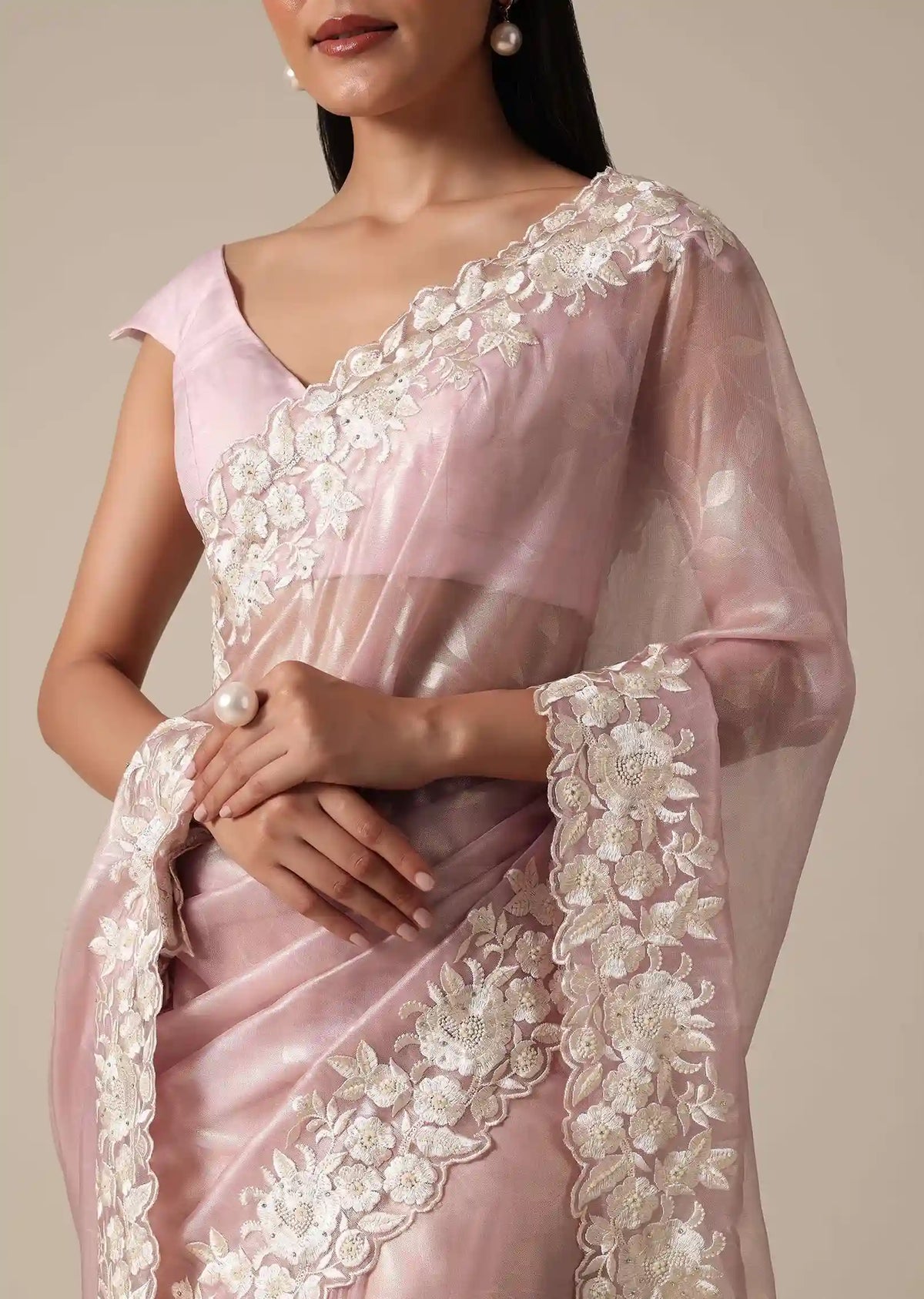 Ivory Reserve White & Gold Heritage Saree