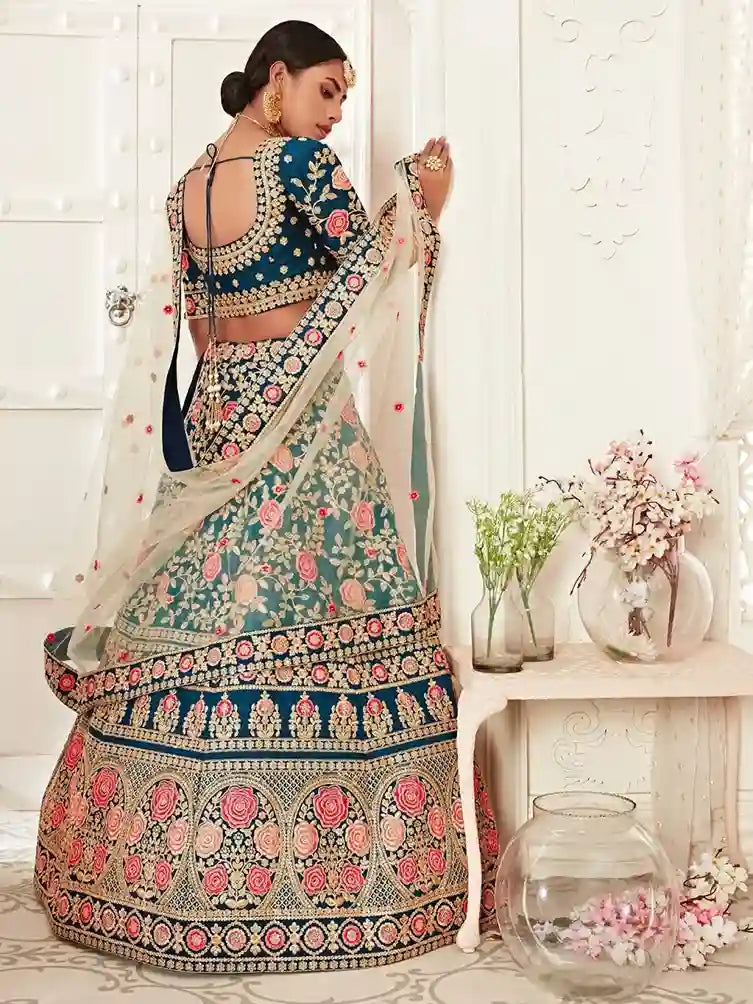 Regal Blue Bridal Lehenga Choli – A Celebration of Royal Elegance