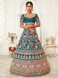 Regal Blue Bridal Lehenga Choli – A Celebration of Royal Elegance