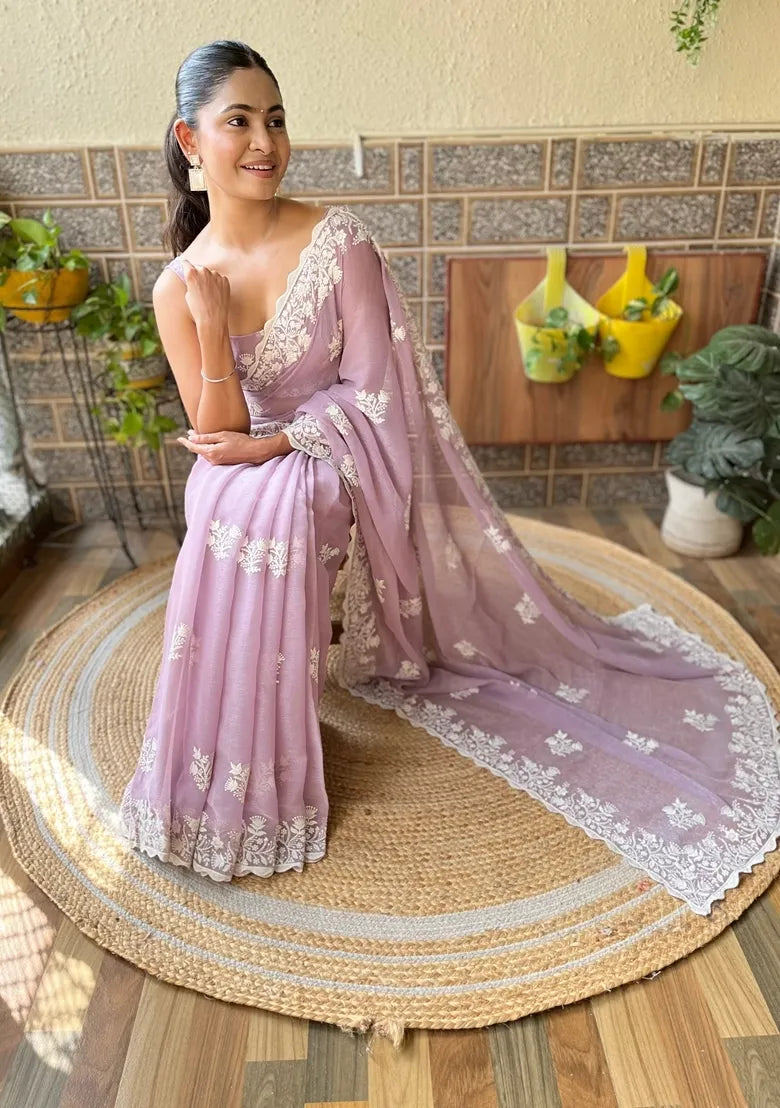 Pink Embroidered Lehenga Choli with Mint Green Dupatta