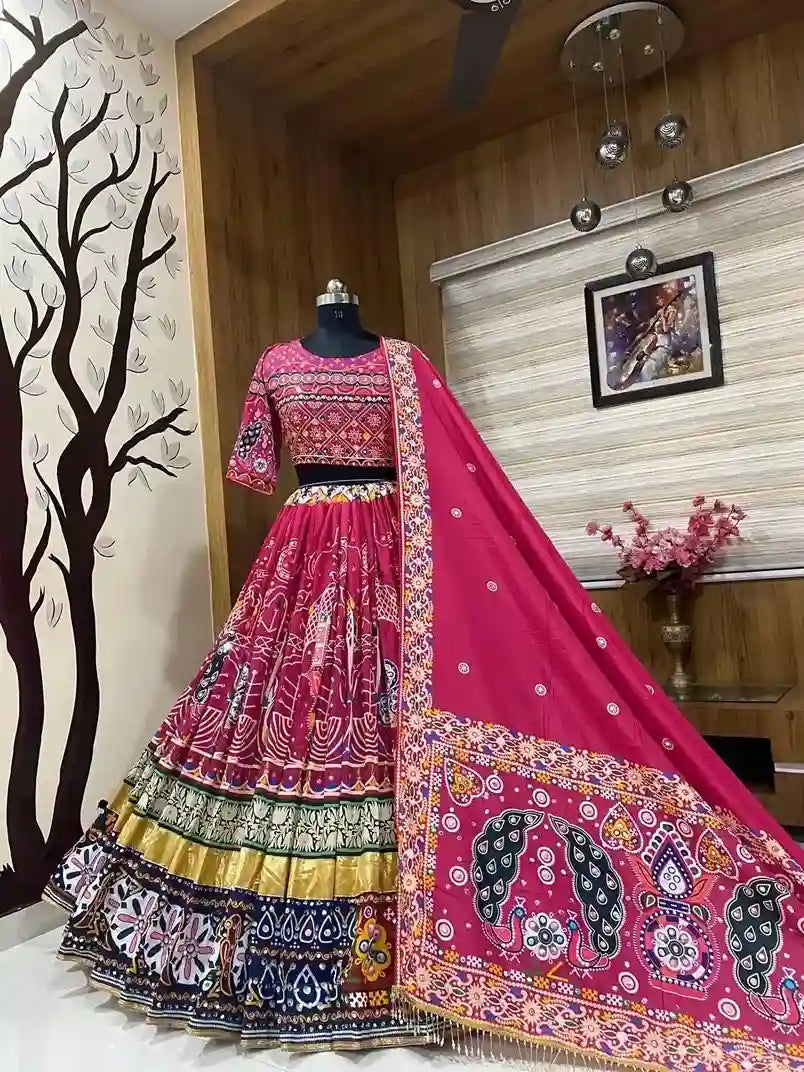 Royal Maroon Garden Chaniya Choli – Regal Flair, Festive Splendor