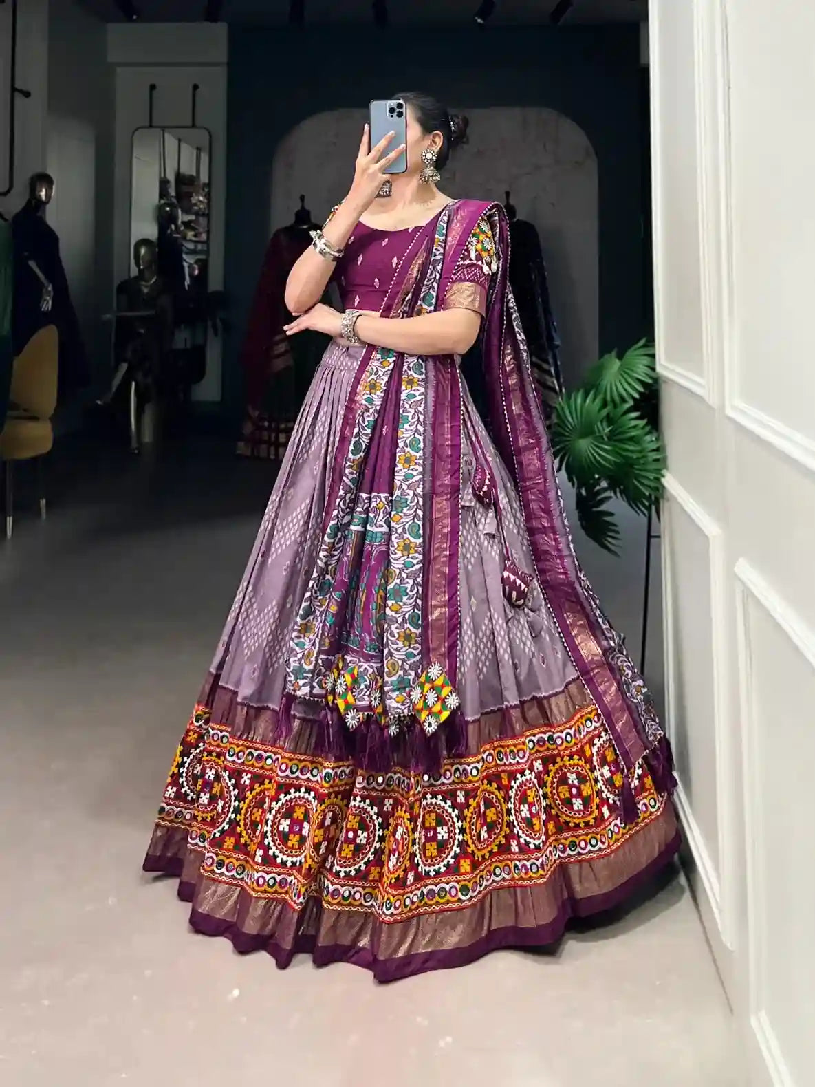 Imperial Purple Heritage Chaniya Choli – Timeless Craft, Global Prestige